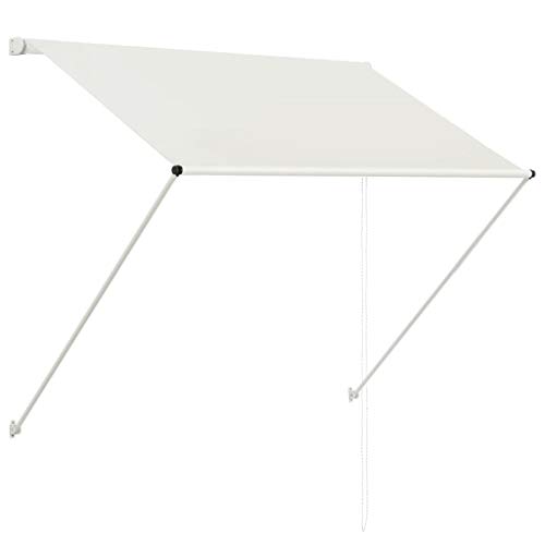 Goliraya Toldo retráctil Toldo para Bar Toldo Terraza Toldos Impermeables Exterior Crema 100x150 cm