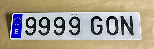 Gonplac Matrícula Acrílica Coche Homologada Alto Impacto 52 x 11 CM (Conjunto 2 Und)