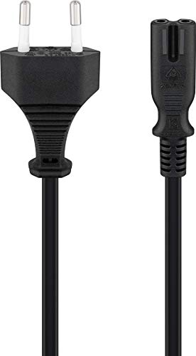 Goobay 97359 - Cable de alimentación 0,5 m, Negro