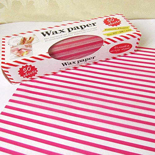GOODGDN 100pcs Papel para Envolver Alimentos; Papel Encerado Impermeable a Prueba de aceites; Envoltorio para Regalos, Manualidades, Pasteles, Queso, turrón, Chocolate