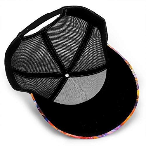 Gorra de béisbol Hombres Mujeres, Pintura al óleo Original sobre Lienzo Lavanda Ajustable Trucker Mesh Summer Vented Baseball Sun Cap Sombrero Sombrero Lavadora para Gorras de béisbol
