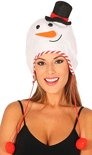 Gorro de Muñeco de Nieve con Bolas 30 cm