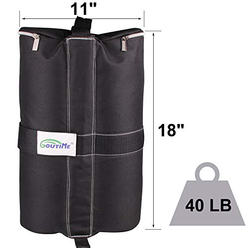 Goutime Pesos de Pierna Gazebo 4pc pies ponderada Bolsas para Gazebo Tienda Ancla de marquesina