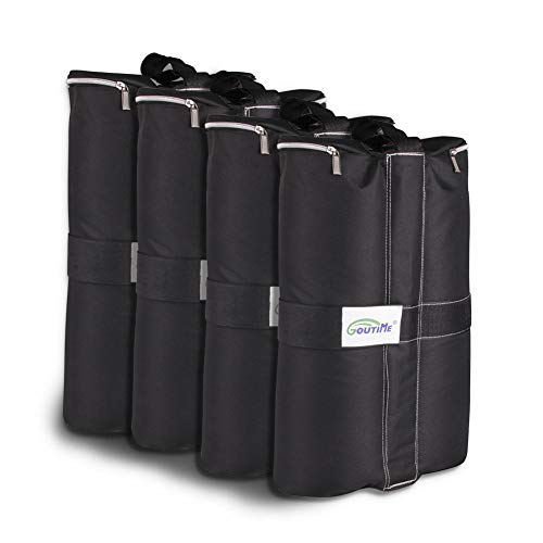 Goutime Pesos de Pierna Gazebo 4pc pies ponderada Bolsas para Gazebo Tienda Ancla de marquesina
