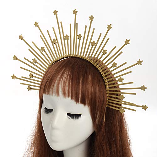 GRACEART Diadema Halo Crown Sunburst Mujeres Partido Accesorio para el pelo Banda Tiara (B)