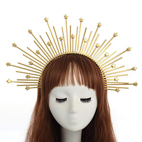 GRACEART Diadema Halo Crown Sunburst Mujeres Partido Accesorio para el pelo Banda Tiara (B)