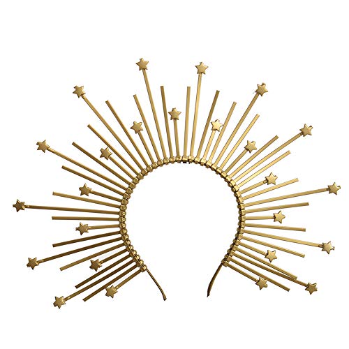 GRACEART Diadema Halo Crown Sunburst Mujeres Partido Accesorio para el pelo Banda Tiara (B)