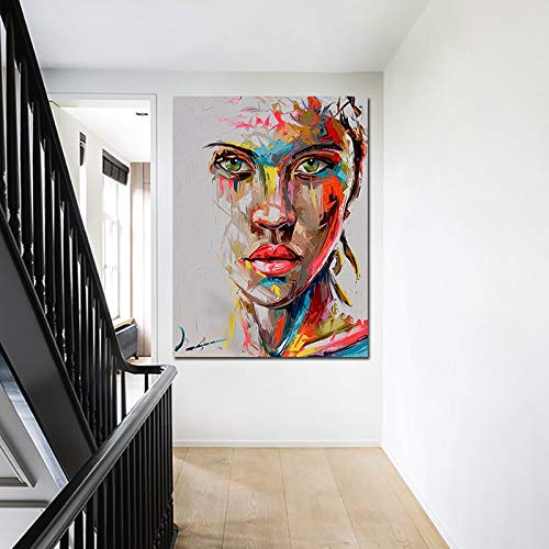 Graffiti mujeres retrato pintura al óleo decoración del hogar para lienzo impreso arte decorativo de la pared cuadros Cuadros para sala de estar dormitorio 40x50 cm sin marco
