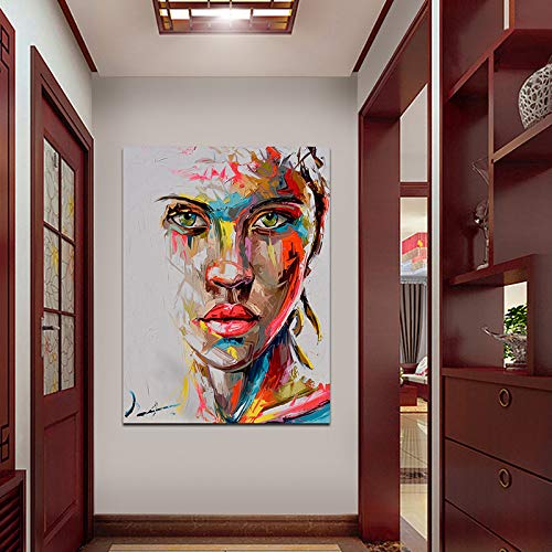 Graffiti mujeres retrato pintura al óleo decoración del hogar para lienzo impreso arte decorativo de la pared cuadros Cuadros para sala de estar dormitorio 40x50 cm sin marco