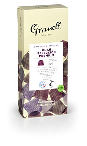 Granell Cafes-1940 Granell - Daily Blends - Espresso Gran Selección | Capsulas Compatibles Nespresso 100% Café Arabica - 10 Cápsulas De Café Compostables 50 g
