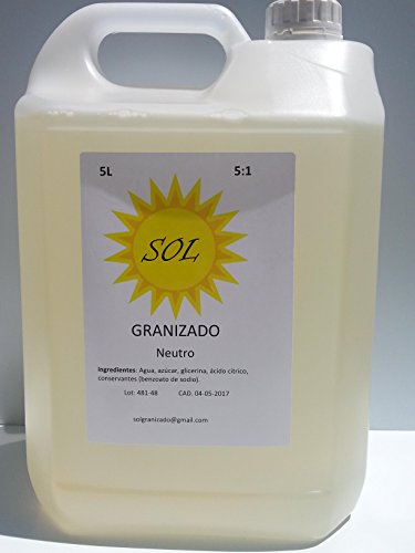 Granizado Neutro (1:5) - 4 Garrafas de 5 Litros concentrado = 120 Litros de granizado