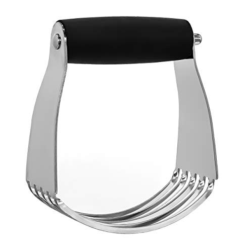Granny's Kitchen Batidora Manual - Cortador de Masa - Accesorio de Pastelería Pastry Blender de Acero Inoxidable con Mango de Goma Antideslizante