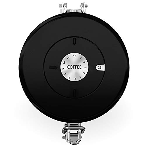 Granny's Kitchen Bote para Café Recipiente Vacío y Hermético - Tarro de Acero Inoxidable con Cuchara Medidora - Contiene hasta 500 gr de Granos de Café