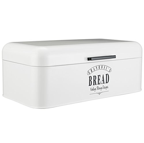granrosi Panera – Amplios metal Pan Caja Estilo Clásico, 40 años, metal, Vintage Grey