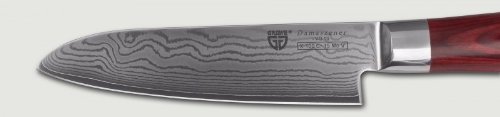 Gräwe - Cuchillo santoku de Damasco (Acero, Hoja de 12,5 cm, 67 Capas, Mango de Madera Maciza)