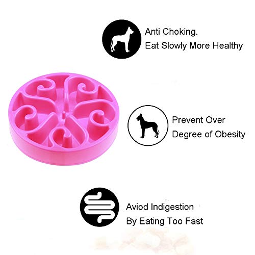 GreeSuit Mascota diversión alimentador perro tazón lento alimentador bloat detener perro comida tazón maze interactivo rompecabezas gato tazón no derrapar