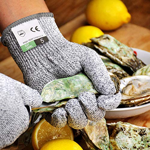 Guantes Aticorte Kasimir Guantes Resistents a los Cores Nivel 5 Seguridad para cocina Trabajo Mecánico y Jardín Seguridad alimentari a EN 388 1 Par/Tanmño L