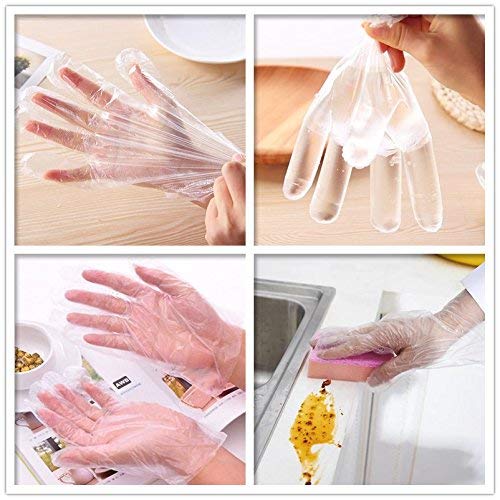 Guantes de PE para Servicio de Alimentos Desechables de plástico para el hogar, Cocina, Restaurante, Cocina, Industrial, médicos, 500 Piezas