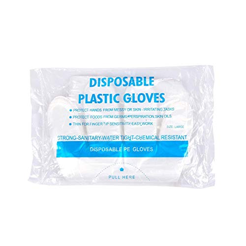 Guantes de PE para Servicio de Alimentos Desechables de plástico para el hogar, Cocina, Restaurante, Cocina, Industrial, médicos, 500 Piezas