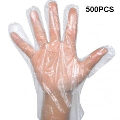Guantes de PE para Servicio de Alimentos Desechables de plástico para el hogar, Cocina, Restaurante, Cocina, Industrial, médicos, 500 Piezas