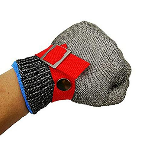 GuDoQi Guantes Anticorte Malla Metalica Acero Inoxidable Guantes Carnicero Protección Nivel 5 Guantes Cocina Perfectos Para Cortar Alimentos Trabajos Con Madera Carpintería Y Mucho Más