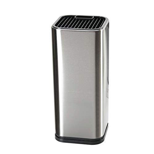 GuDoQi Porta Cuchillos Cocina Universal Acero Inoxidable Portacuchillas Cuadrado Suave al Tacto para Almacenamiento Seguro de Cuchillos para Ahorro de Espacio