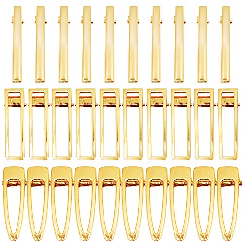 Gukasxi - Moldes de silicona para el pelo de resina acrílica, con 30 pasadores dorados para el pelo, joyería y manualidades (33 piezas)