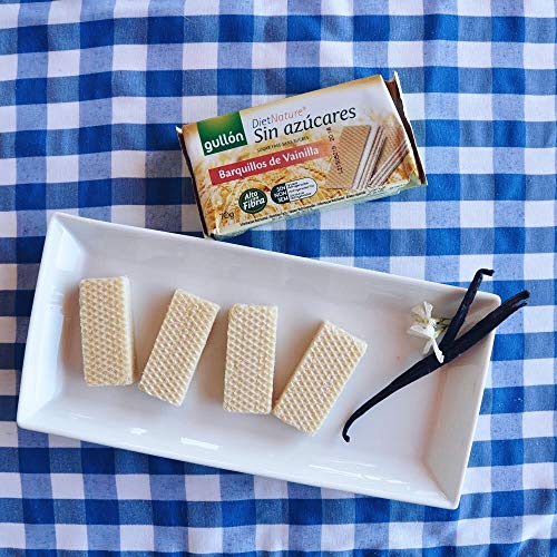 Gullón - Barquillos sin azúcar vainilla Diet Nature Pack de 3, 180g