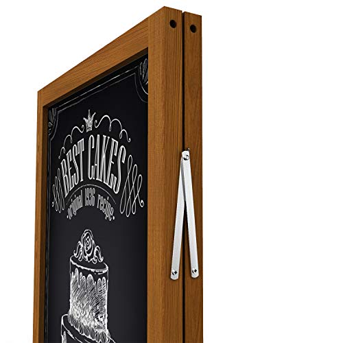 GUOHONG Pizarra Pie de Madera Pizarra Magnética de Doble Cara Tablero Publicit - Maderaario para Bar Restaurante Cafetería Bistro Pizarra Plegable y Vintage