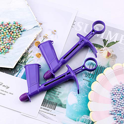 Gurxi Pistola de Fondant Aplicador de Perlas Aplicador para Hornear Herramienta para Hornear Pearl Pastel Hornear Decorar Pistola Herramienta para Hornear Perlas para Decorar Pasteles 4 Piezas