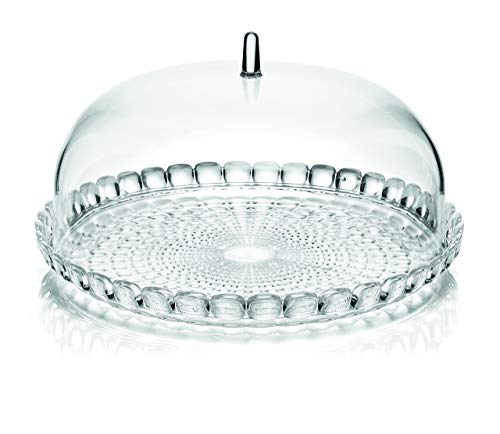 Guzzini 1995 Juego para tarta pequeña 'Tiffany' diámetro 30 x h16 cm, SMMA, Transparente