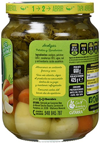 Gvtarra Tus Primeros Acelgas, Patatas y Zanahoria Verdura - Paquete de 6 x 400 gr - Total: 2400 gr