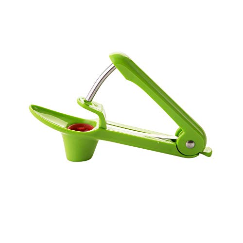 GWCLEO Cereza y aceituna Pitter, uvas y arándanos Fruta Corer Pitter herramienta de eliminación de la cocina de Apple Green