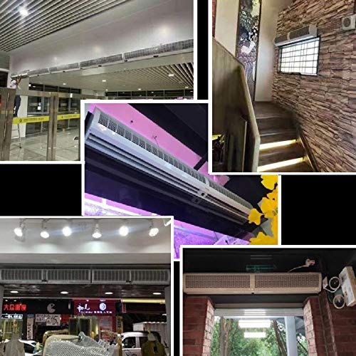 Gxing Cortina De Aire para Puertas, Cortinas De Aire Interiores Commercial/Domésticas, con Control Remoto, Silencioso, 2 Velocidades