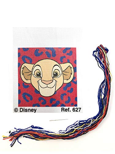Haberdashery Online Kit Medio Punto para niños, 18 x 15 cms. Colección El Rey León - Modelo 627