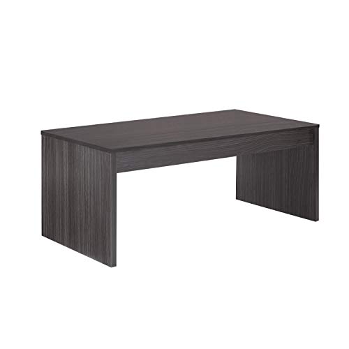 Habitdesign 001638G - Mesa de Centro elevable Modelo Zenit, mesita Mueble Salon Comedor Acabado en Gris Ceniza, Medidas: 102 cm (Ancho) x 43/52 cm de (Alto) x 50 cm (Fondo)