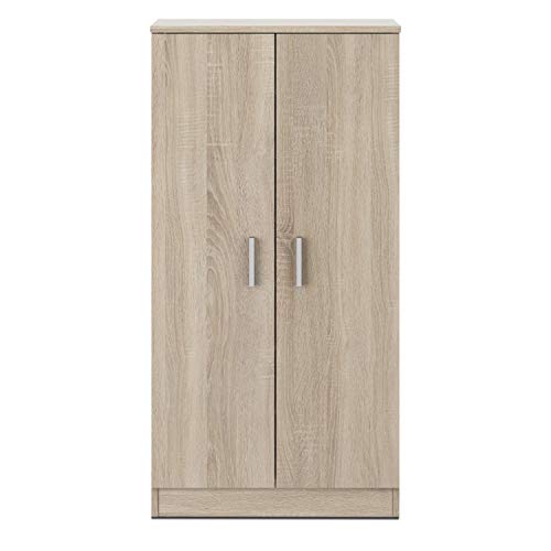Habitdesign 007813F - Zapatero Armario Basic, Mueble Auxiliar Acabado en Roble Canadian, Medidas: 108 cm (Alto) x 55 cm (Largo) x 36 cm (Fondo)