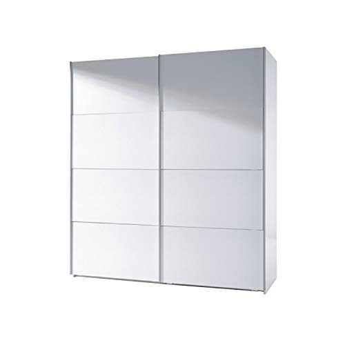 Habitdesign ARC180BO - Armario Dos Puertas correderas, Armario Dormitorio Acabado en Color Blanco Brillo, Medidas: 180 (Largo) x 200 (Alto) x 63 cm (Fondo)