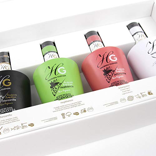HACIENDA GUZMÁN - Estuche Aceite De Oliva Virgen Extra Ecológico para regalo (4x250ml)