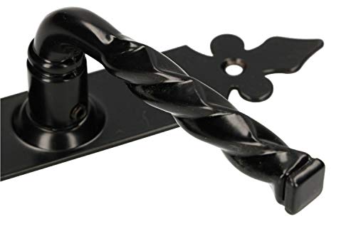 Haeusler-Shop - Pomo (72 mm, PZ/BB/WC, para interior y exterior, hierro forjado), color negro