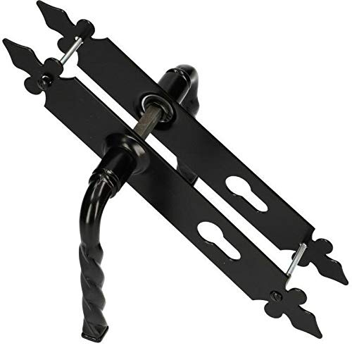 Haeusler-Shop - Pomo (72 mm, PZ/BB/WC, para interior y exterior, hierro forjado), color negro
