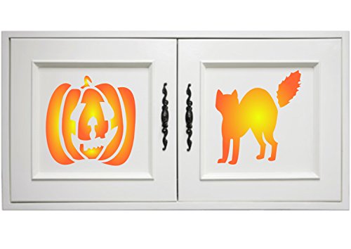 Halloween Decoración Stencil reutilizable plantillas para pintura – mejor calidad Scrapbooking Halloween Ideas – uso en paredes, suelos, tejidos, cristal, madera, carteles, y más... S