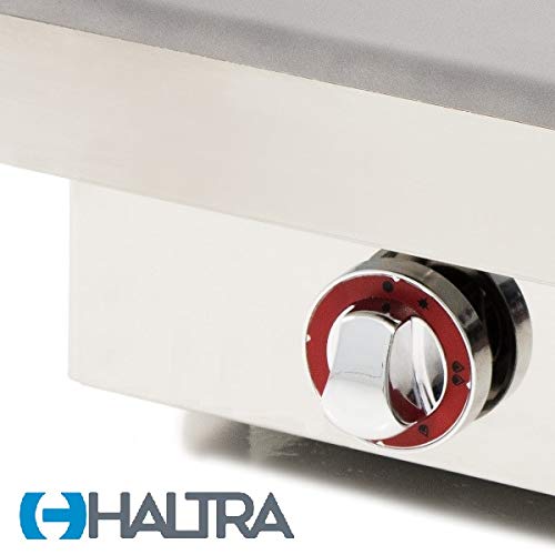 Haltra Plancha a Gas, 80PGH, Acero Laminado de 6 mm, Medidas 810x457x240 mm