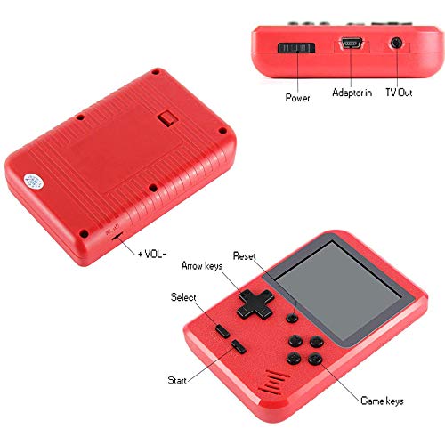 Hanbee Consola de Juegos Portátil, 400 Juegos Retro 3 Pulgadas Pantalla a Color Soporte para Jugadores Duales y Conexión de TV, Recargable Game Player ，Presente para niños y Adultos