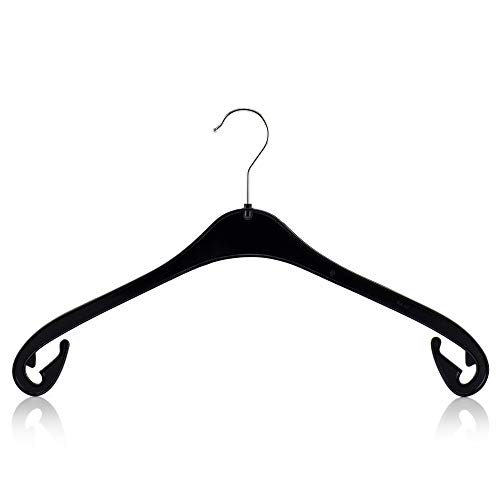 Hangerworld 50 Perchas 43cm Plástico Extremos Redondeados Tejidos de Lana Suéteres y Prendas con Tirantes