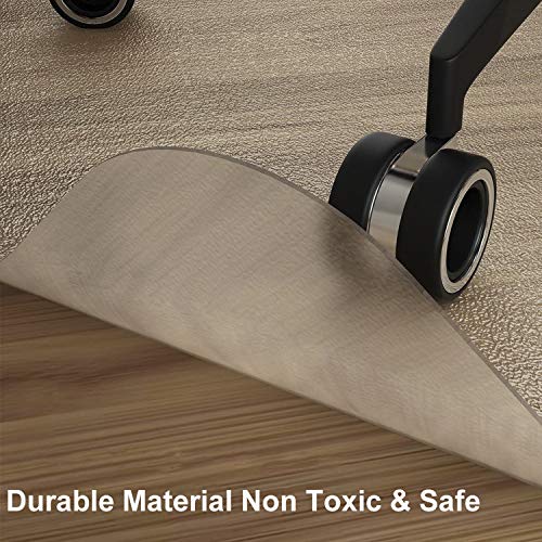 HAPFIY Alfombrilla para Silla para Suelos Duros, Alfombrilla Grande para sillas de Escritorio 92 x 122 cm (3'x4 ') Estera para Silla de Oficina Hogar para Muebles Protector de Suelo de Madera