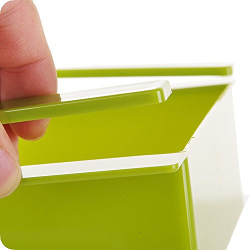HapiLeap Refrigerador Cajón Organizador Cocina Refrigerator Almacenamiento Estante Congelador Estante Titular Soporte Ahorrador de espacio (4Pcs)