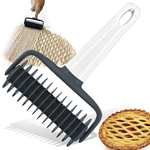 Haplws Pastelería Enrejado Cortador de Rodillos Pizza Rodillo Cuchillo Plástico Estiramiento Masa Cortador de Rodillos Herramienta de Cocina para Hornear