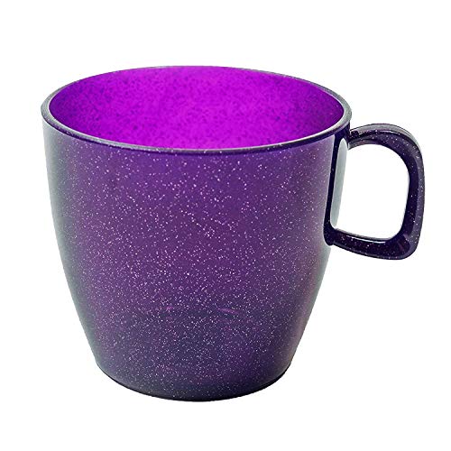Harfield - Juego de 4 vasos de té de plástico de policarbonato de alta calidad