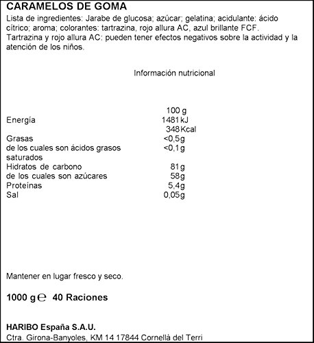Haribo parisinas con azucar 1kg, 1 unidad